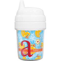 Rubber Duckies & Flowers Baby Sippy Cup (Personalized)