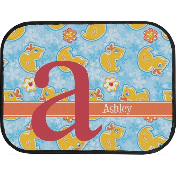 Rubber Duckies & Flowers Back Seat Car Mat