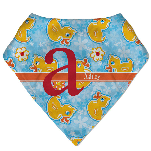 Custom Rubber Duckies & Flowers Bandana Bib (Personalized)