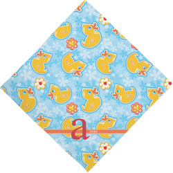 Rubber Duckies & Flowers Dog Bandana Scarf w/ Name and Initial