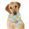 Rubber Duckies & Flowers Dog Bandana Scarf w/ Name and Initial