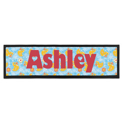 Rubber Duckies & Flowers Bar Mat - Large (Personalized)