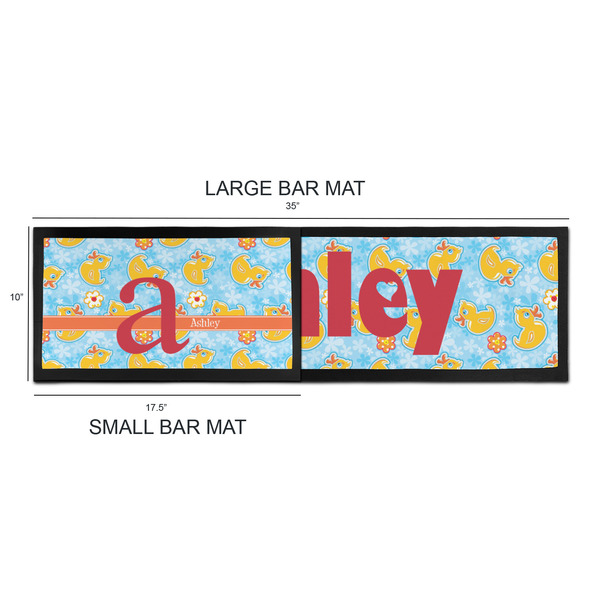 Rubber Duckies & Flowers Bar Mats - Sizing Chart