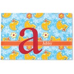 Rubber Duckies & Flowers Woven Mat (Personalized)