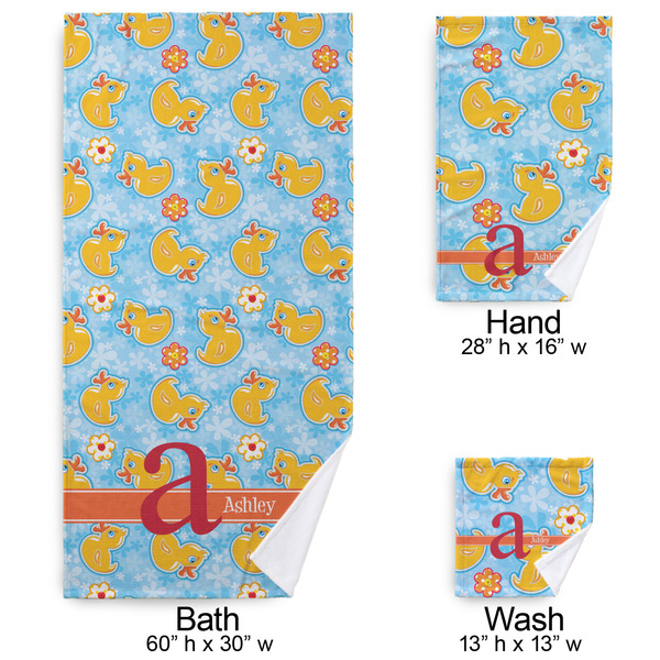 Rubber Duckies & Flowers Bath Towel Sets - 3-piece - Approval