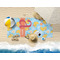 Rubber Duckies & Flowers Beach Towel Lifestyle