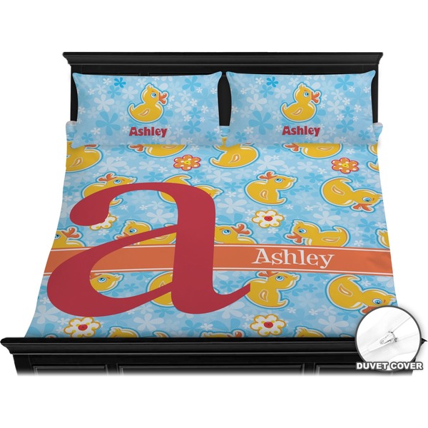 Rubber Duckies & Flowers Bedding Set (King) - Duvet