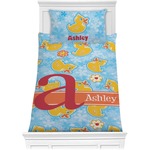 Rubber Duckies & Flowers Comforter Set - Twin (Personalized)