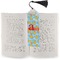 Rubber Duckies & Flowers Bookmark with tassel - In book