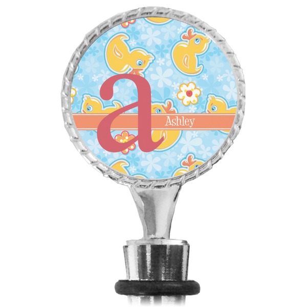 Rubber Duckies & Flowers Bottle Stopper Main View