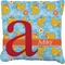 Rubber Duckies & Flowers Burlap Pillow (Personalized)