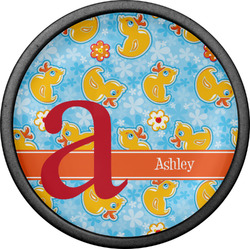 Rubber Duckies & Flowers Cabinet Knob (Black) (Personalized)