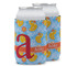 Rubber Duckies & Flowers Can Cooler (12 oz) w/ Name and Initial