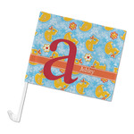 Rubber Duckies & Flowers Car Flag - Large (Personalized)