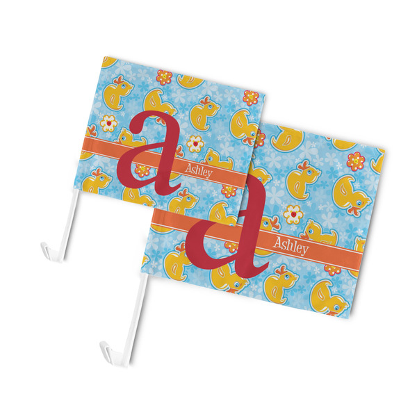 Rubber Duckies & Flowers Car Flags - PARENT MAIN (both sizes)