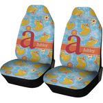 Rubber Duckies & Flowers Car Seat Covers (Set of Two) (Personalized)