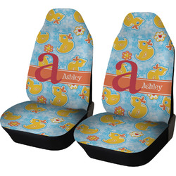Rubber Duckies & Flowers Car Seat Covers (Set of Two) (Personalized)