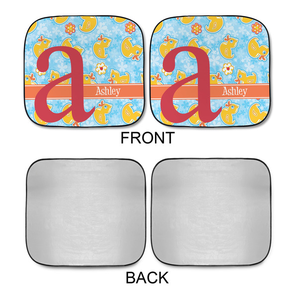 Rubber Duckies & Flowers Car Sun Shades - APPROVAL