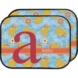 Rubber Duckies & Flowers Car Floor Mats (Back Seat) (Personalized)