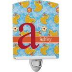 Rubber Duckies & Flowers Ceramic Night Light (Personalized)