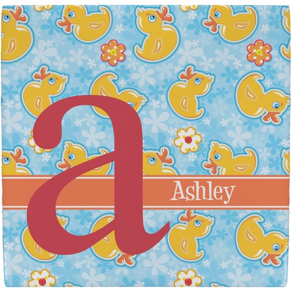 Custom Rubber Duckies & Flowers Ceramic Tile Hot Pad (Personalized)