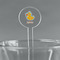 Rubber Duckies & Flowers 5.5" Round Plastic Stir Sticks - Clear (Personalized)