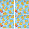Rubber Duckies & Flowers Cloth Napkins - Personalized Dinner (APPROVAL) Set of 4
