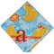 Rubber Duckies & Flowers Cloth Napkins - Personalized Dinner (Folded Four Corners)