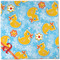 Rubber Duckies & Flowers Cloth Napkins - Personalized Dinner (Full Open)