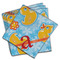 Rubber Duckies & Flowers Cloth Napkins - Personalized Dinner (PARENT MAIN Set of 4)