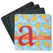 Rubber Duckies & Flowers Square Rubber Backed Coasters - Set of 4 (Personalized)