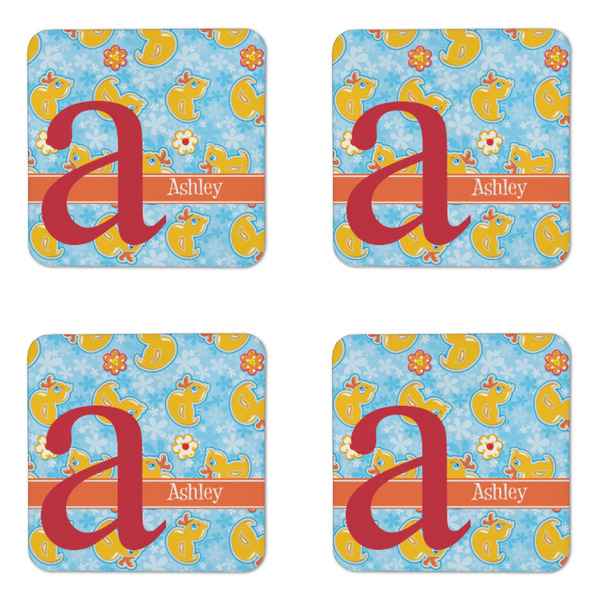 Rubber Duckies & Flowers Coaster Set - APPROVAL