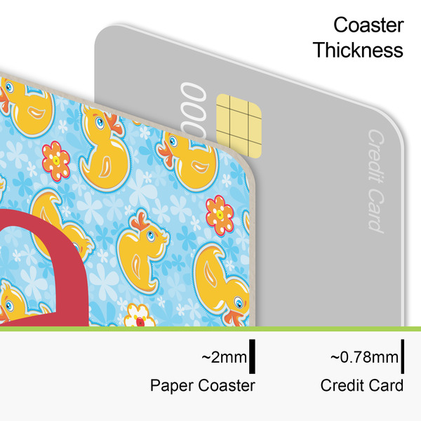 Rubber Duckies & Flowers Coaster Thickness