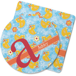 Rubber Duckies & Flowers Rubber Backed Coaster (Personalized)