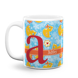 Rubber Duckies & Flowers Coffee Mug (Personalized)
