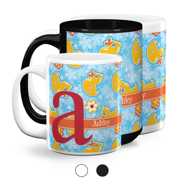 Rubber Duckies & Flowers Coffee Mugs Main