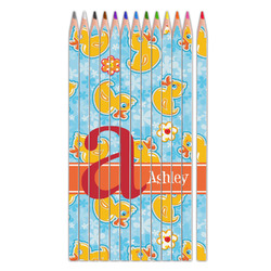 Rubber Duckies & Flowers Colored Pencils (Personalized)