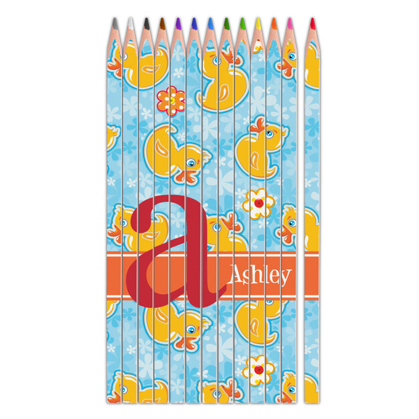 Custom Rubber Duckies & Flowers Colored Pencils (Personalized)