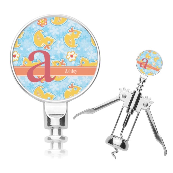 Custom Rubber Duckies & Flowers Corkscrew (Personalized)