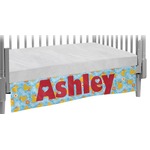 Rubber Duckies & Flowers Crib Skirt (Personalized)