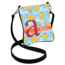 Rubber Duckies & Flowers Cross Body Bag - 2 Sizes (Personalized)