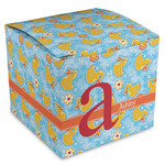 Rubber Duckies & Flowers Cube Favor Gift Boxes (Personalized)