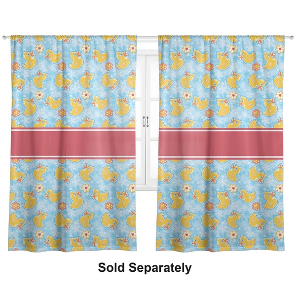 Custom Rubber Duckies & Flowers Curtain Panel - Custom Size
