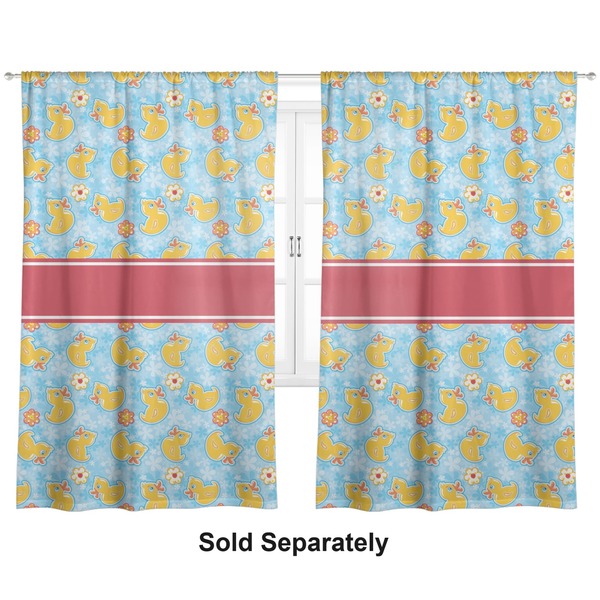 Rubber Duckies & Flowers Curtains