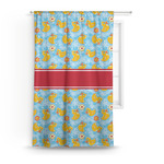 Rubber Duckies & Flowers Curtain Panel - Custom Size