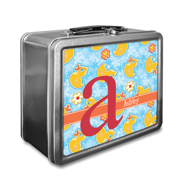 Custom Rubber Duckies & Flowers Lunch Box (Personalized)
