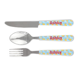 Rubber Duckies & Flowers Cutlery Set (Personalized)