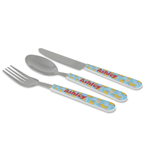 Rubber Duckies & Flowers Cutlery Set - MAIN