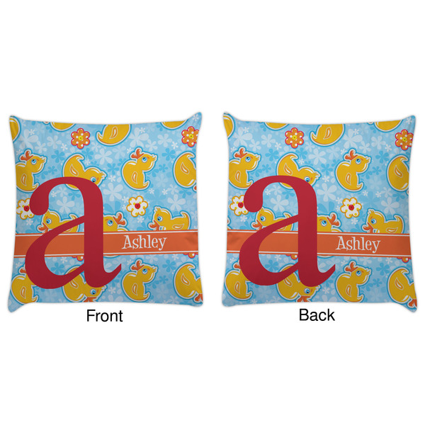 Rubber Duckies & Flowers Decorative Pillow Case - Approval