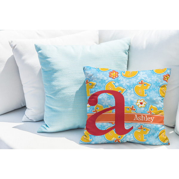 Rubber Duckies & Flowers Decorative Pillow Case - LIFESTYLE 2